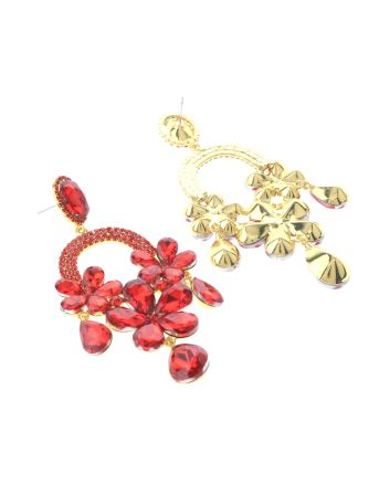 Large Rhinestone Chandelier Earrings