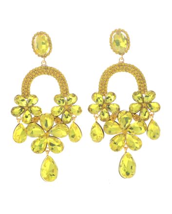 Large Rhinestone Chandelier Earrings