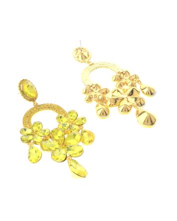 Large Rhinestone Chandelier Earrings