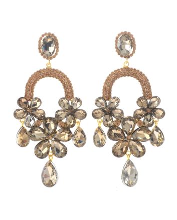Large Rhinestone Chandelier Earrings