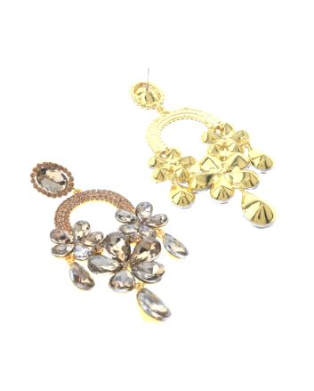 Large Rhinestone Chandelier Earrings