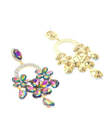 Large Rhinestone Chandelier Earrings