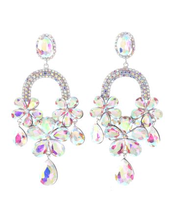 Large Rhinestone Chandelier Earrings