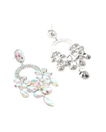 Large Rhinestone Chandelier Earrings