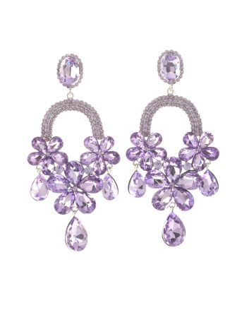 Large Rhinestone Chandelier Earrings