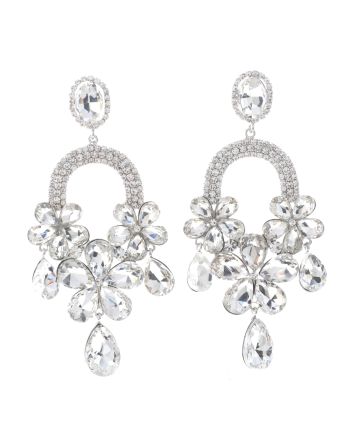 Large Rhinestone Chandelier Earrings