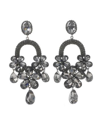 Large Rhinestone Chandelier Earrings
