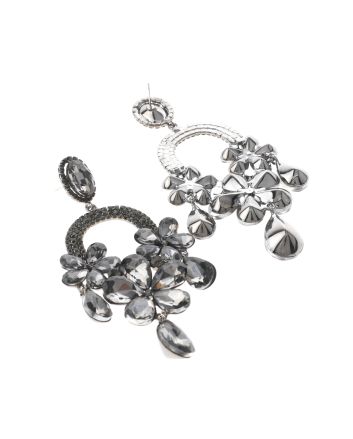 Large Rhinestone Chandelier Earrings