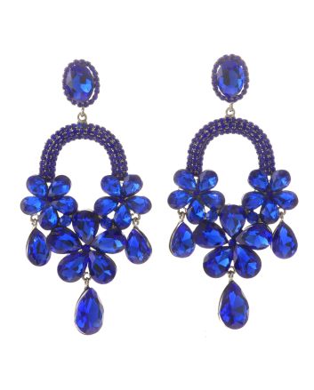 Large Rhinestone Chandelier Earrings
