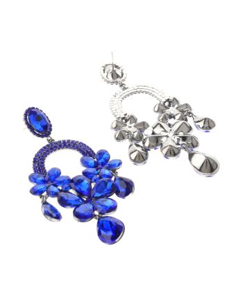 Large Rhinestone Chandelier Earrings