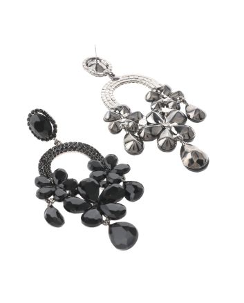 Large Rhinestone Chandelier Earrings