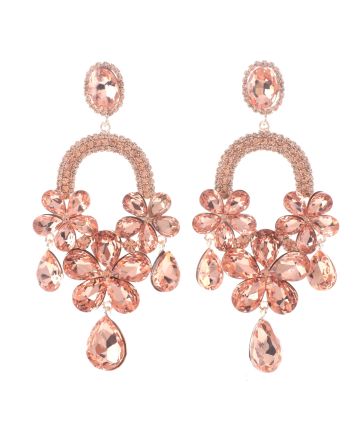 Large Rhinestone Chandelier Earrings