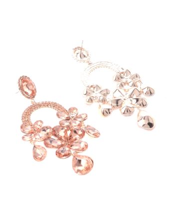 Large Rhinestone Chandelier Earrings