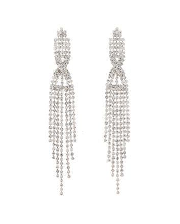 Rhinestone Dangle Post Earrings