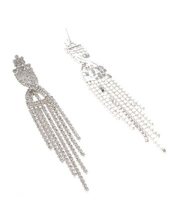 Rhinestone Dangle Post Earrings