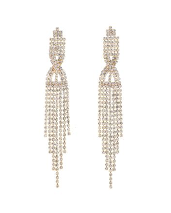 Rhinestone Dangle Post Earrings
