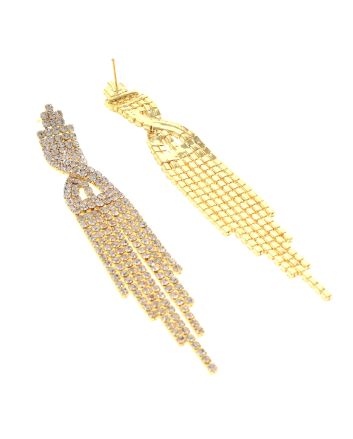 Rhinestone Dangle Post Earrings