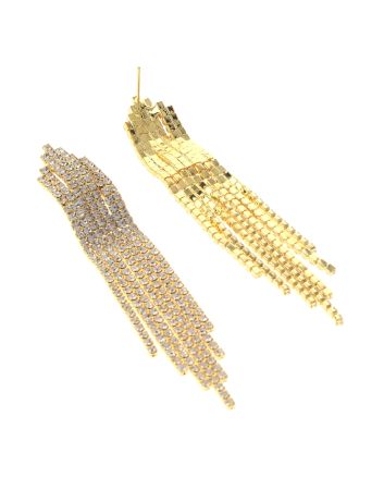 Rhinestone Dangle Post Earrings