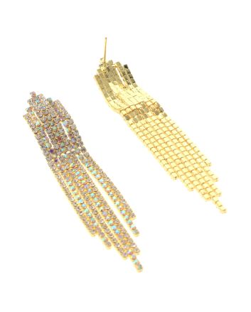 Rhinestone Dangle Post Earrings