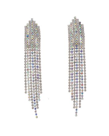 Rhinestone Dangle Post Earrings