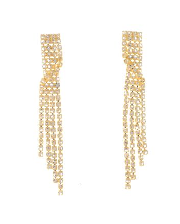 Rhinestone Dangle Post Earrings