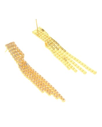 Rhinestone Dangle Post Earrings