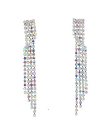 Rhinestone Dangle Post Earrings