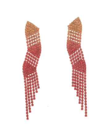Rhinestone Dangle Post Earrings