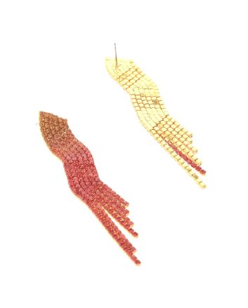 Rhinestone Dangle Post Earrings