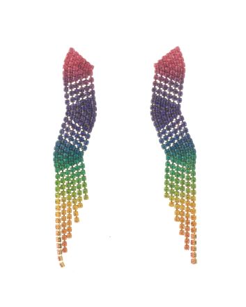 Rhinestone Dangle Post Earrings