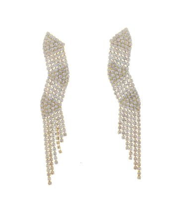 Rhinestone Dangle Post Earrings
