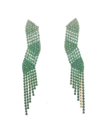 Rhinestone Dangle Post Earrings