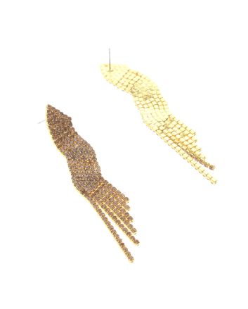 Rhinestone Dangle Post Earrings