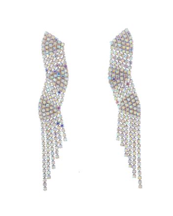 Rhinestone Dangle Post Earrings