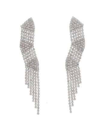 Rhinestone Dangle Post Earrings