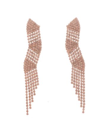 Rhinestone Dangle Post Earrings