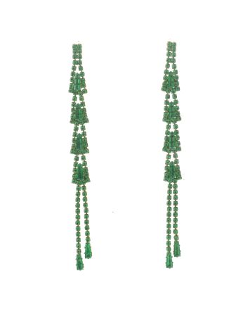 Rhinestone Dangle Post Earrings