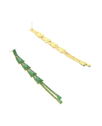 Rhinestone Dangle Post Earrings