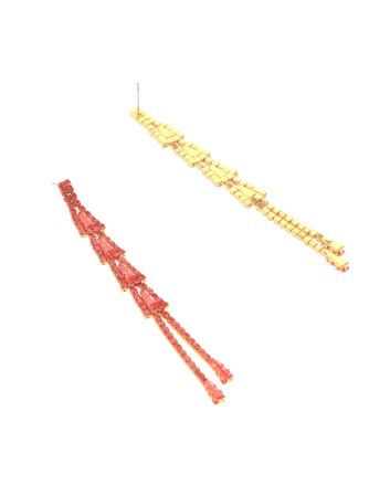 Rhinestone Dangle Post Earrings
