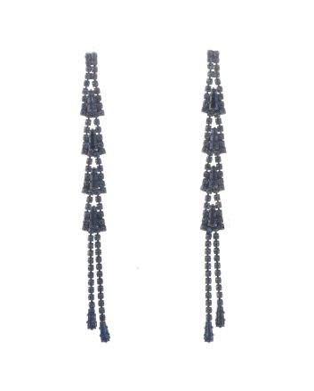 Rhinestone Dangle Post Earrings