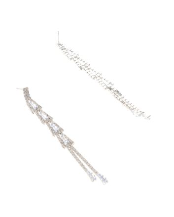 Rhinestone Dangle Post Earrings