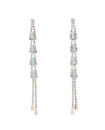 Rhinestone Dangle Post Earrings