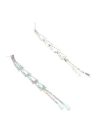 Rhinestone Dangle Post Earrings