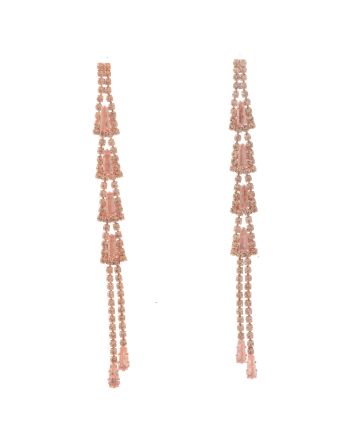 Rhinestone Dangle Post Earrings