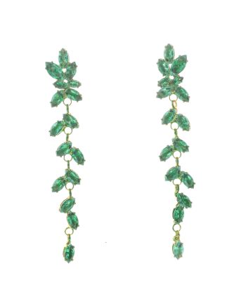 Cubic Zirconia Dangle Post Earrings
