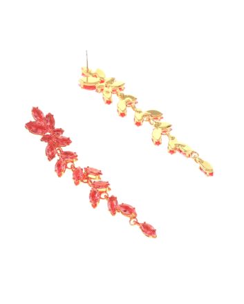 Cubic Zirconia Dangle Post Earrings