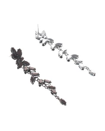 Cubic Zirconia Dangle Post Earrings