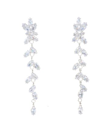 Cubic Zirconia Dangle Post Earrings