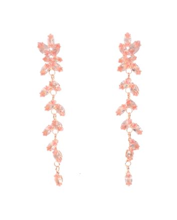 Cubic Zirconia Dangle Post Earrings