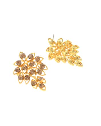 Rhinestone Dangle Post Earrings